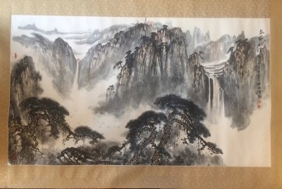 解維礎作品（已售），泰山松云圖