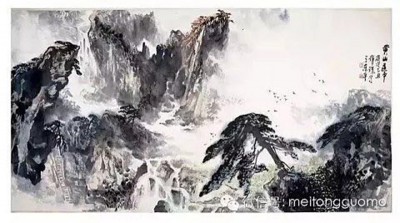 張寶珠作品四尺整紙黃山道中